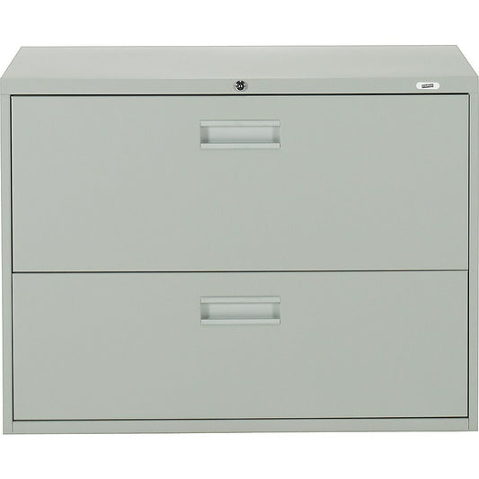 Classeur latéral Staples, 2 tiroirs, gris