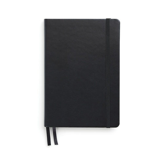 TRU RED Medium Flexible Cover Dotted Journal - Black