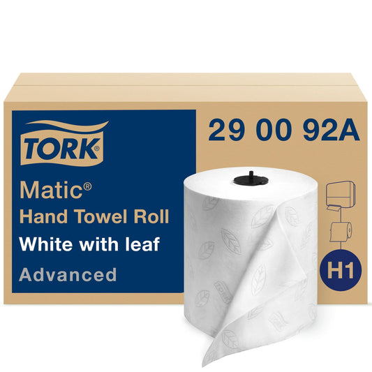 Rouleaux d'essuie-tout Tork Advance Matic - Blanc, 160 m (525 pi) - Paquet de 6