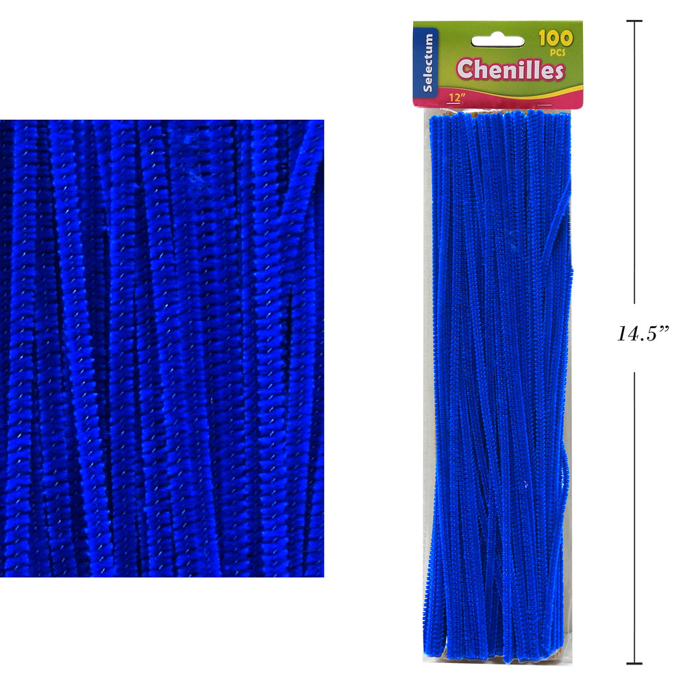 Selectum Pipe Cleaners - 12" - Dark Blue - 100 Pack