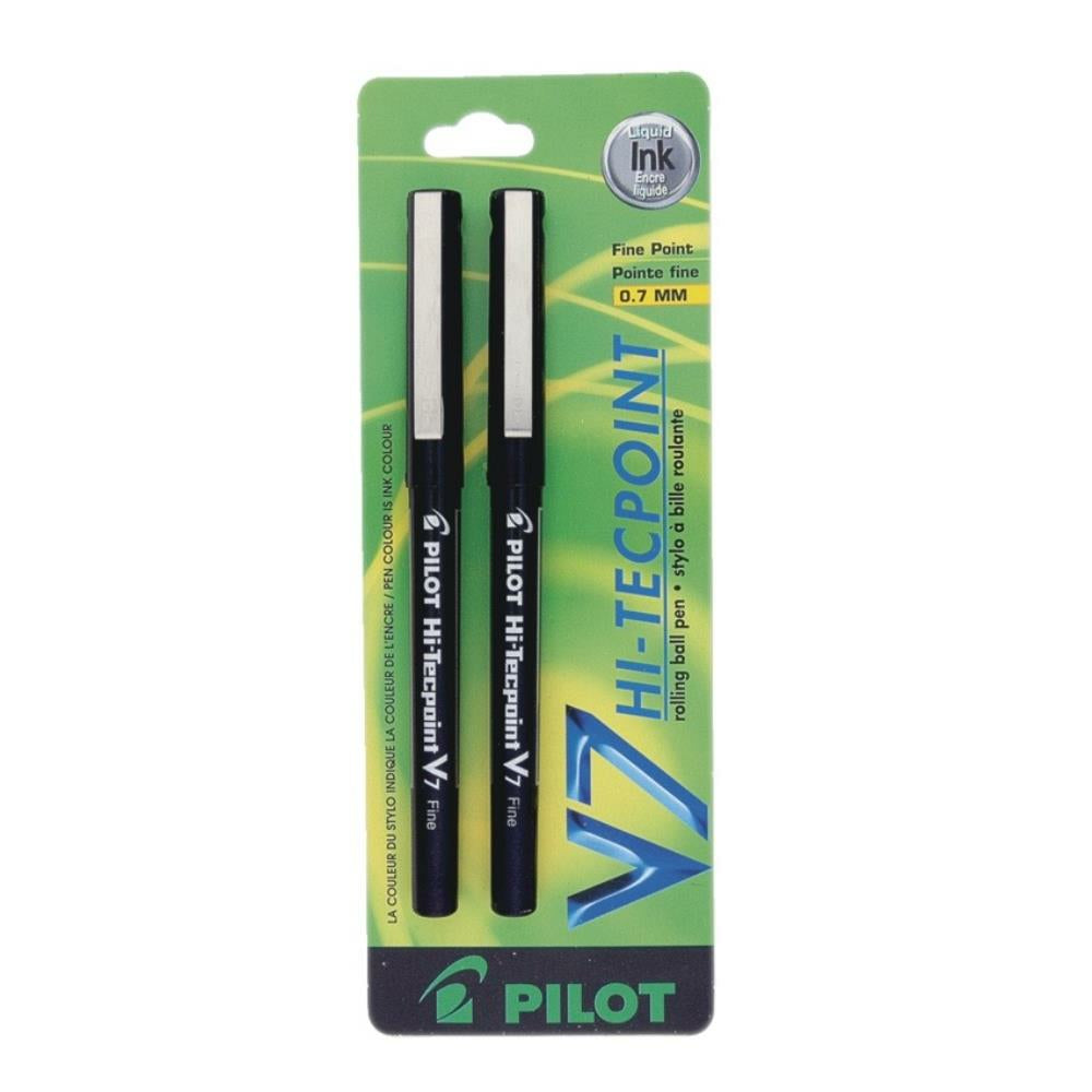 Pilot Hi-Tecpoint V7 Roller Pen 0.7 mm Black, 2 per package