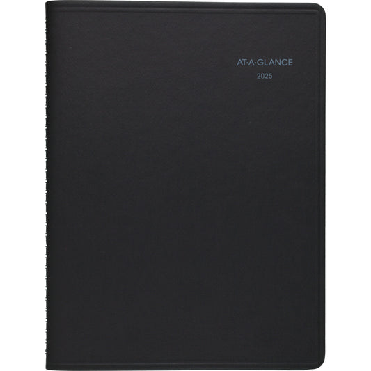 AT-A-GLANCE 2025 QuickNotes Weekly/Monthly Appointment Book - 10-7/8" H x 8-1/4" W - Black - Bilingual