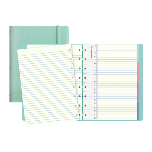 Filofax Pastel Refillable Notebook - A5 Format - 8-1/4" x 5-3/4" - 112 Pages - Duck Egg