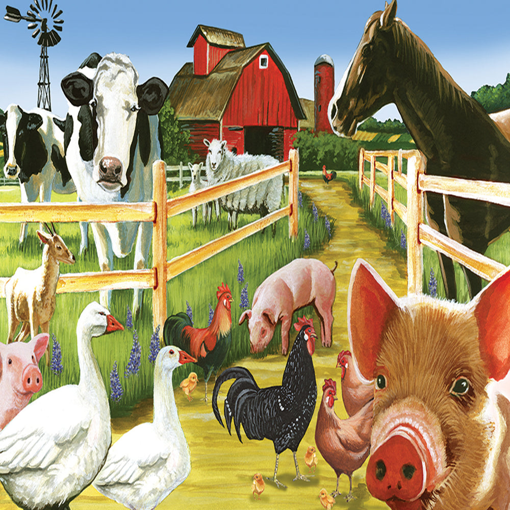 Outset Media 35-Piece Farmyard Welcome Tray Puzzle - 35.56 x 25.40 cm