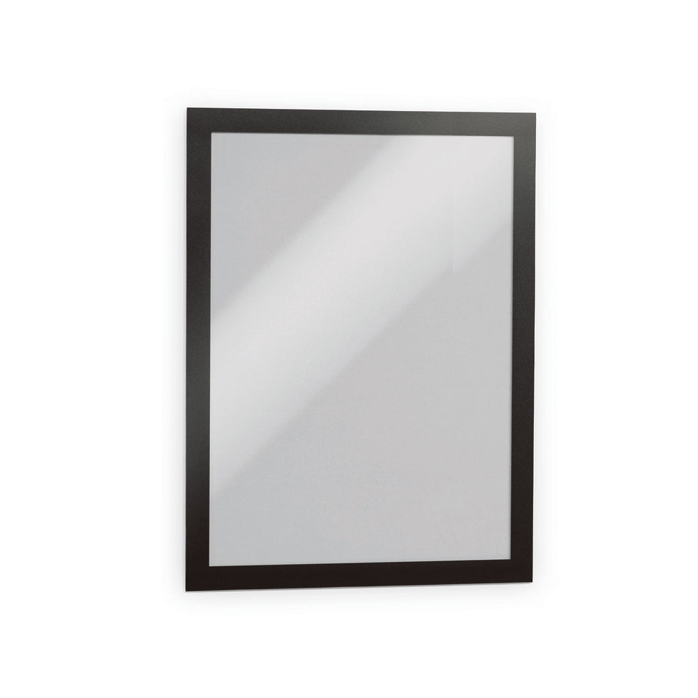 Cadres repositionnables auto-adhésifs durables - Cadre 9" L x 12" H pour insert 8,5" L x 11" H - Noir - Lot de 2
