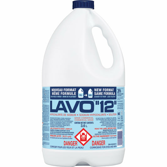Lavo Commercial Grade Bleach - 12% - 3.6L