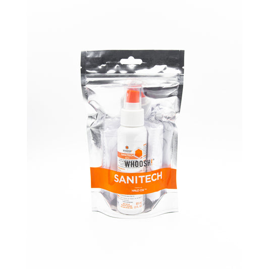 WHOOSH! SANITECH 89 mL (3 oz) Disinfectant Sprayer with One 14" x 14" White Cloth