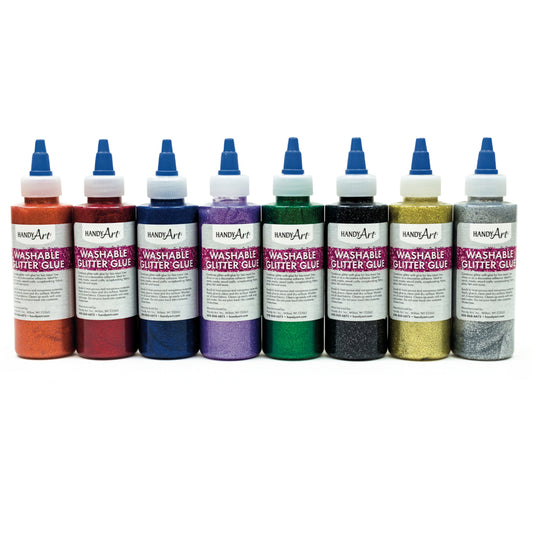 Washable Glitter Glue Set - 8 - 4oz