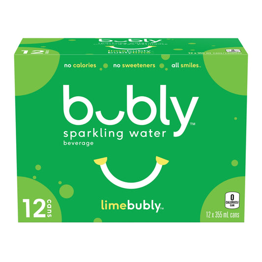 Bubly Sparkling Water - 355 ml - Lime - 12 Pack