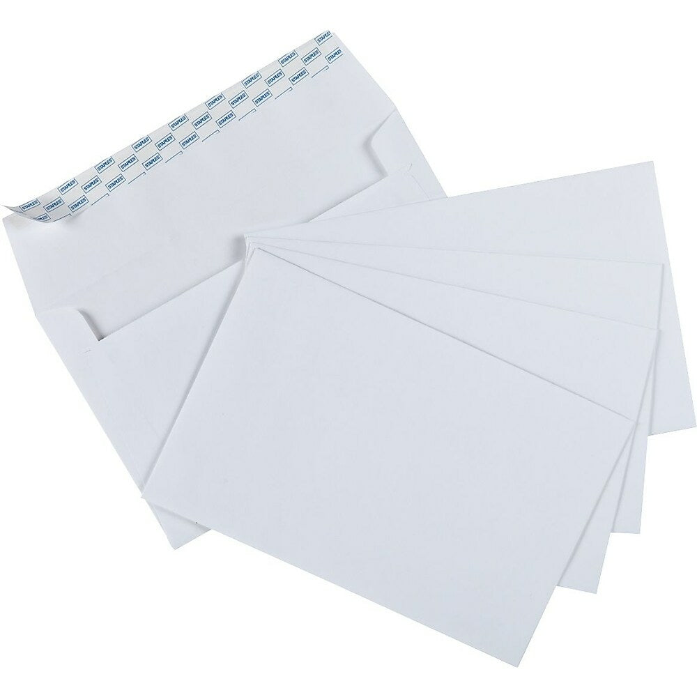 Staples White A9 Invitation Envelopes with QuickStrip Flap - 50 Pack