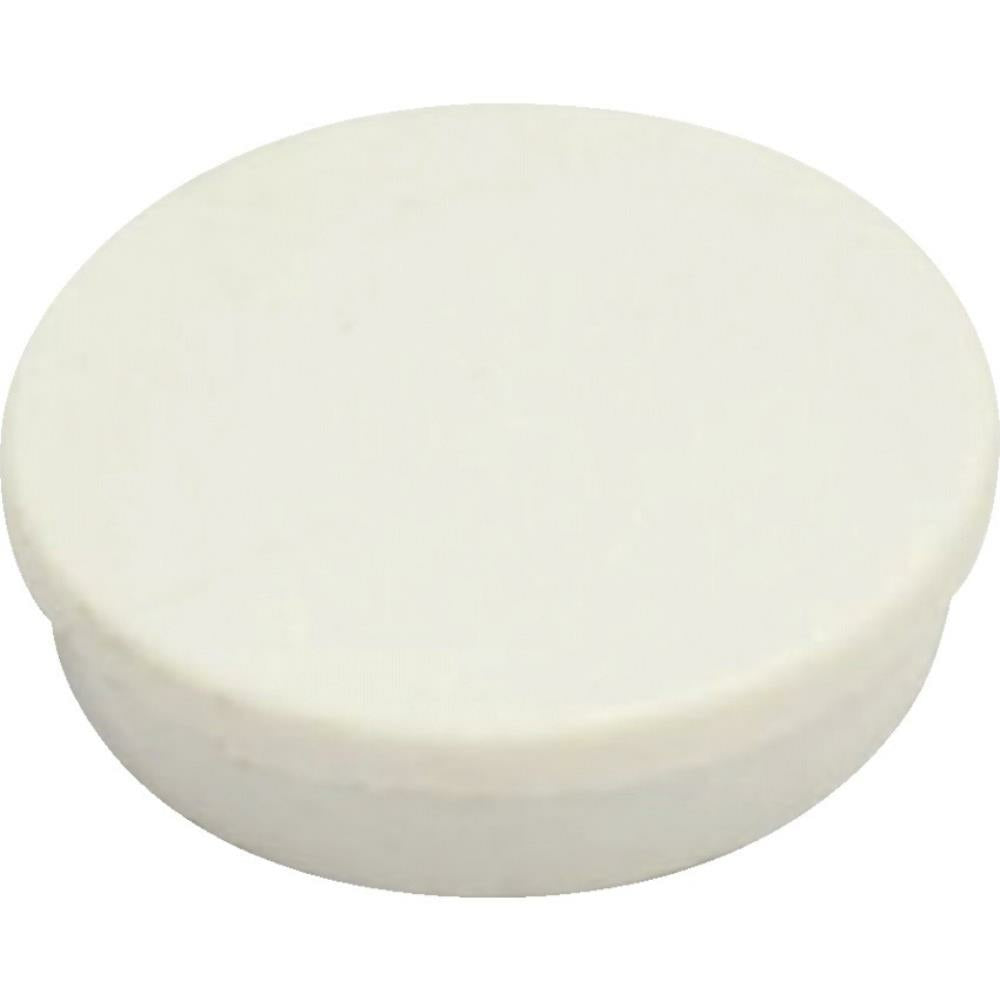 MasterVision Antimicrobial Circular Magnets - 1" Diameter - White - 10 Pack