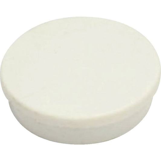 MasterVision Antimicrobial Circular Magnets - 1" Diameter - White - 10 Pack