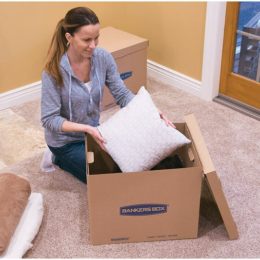 Bankers Box SmoothMove Classic Moving Box - Large - 17" L x 17" W x 21" H - 5 pack