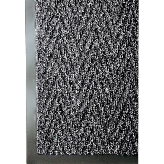 Mat Tech Chevron Pattern Wiper/Scraper Entrance Mat - 3 x 10' - Charcoal (Proprietary)