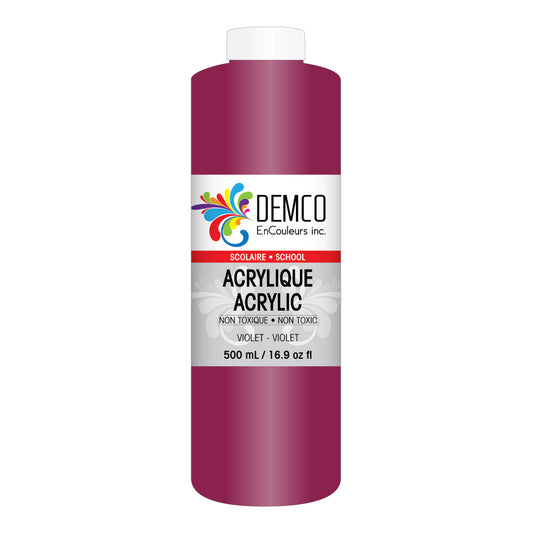 DEMCO EnCouleurs Inc School Acrylic Paint - 500 mL - Violet