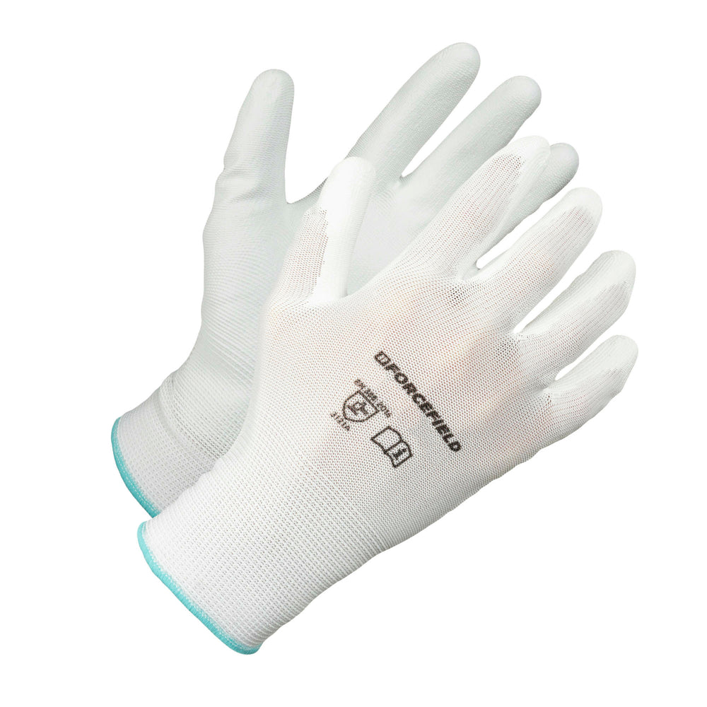 Gants Forcefield en polyuréthane avec paume enduite et doublure en nylon - 3XL - Blanc - Lot de 2