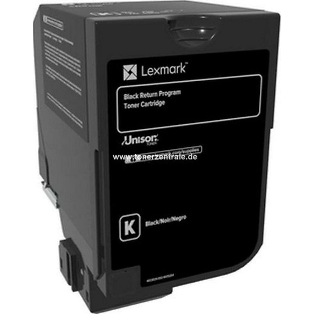 Cartouche de toner noir à retourner Lexmark CS720 - CS725 - CX725 (74C10K0)