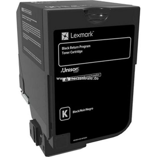 Cartouche de toner noir à retourner Lexmark CS720 - CS725 - CX725 (74C10K0)