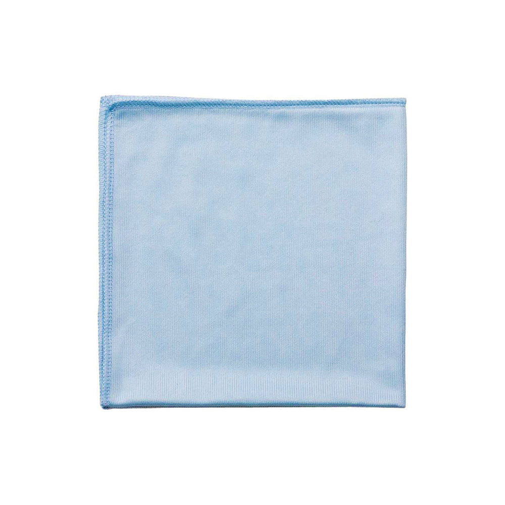 Chiffon microfibre Globe Commercial pour verre et miroir - 14 po - Bleu