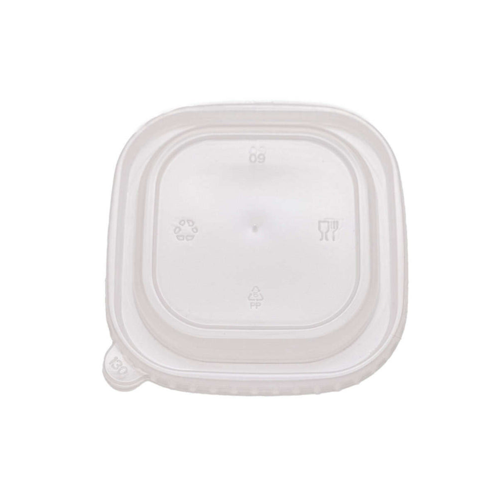 Eco-Packaging Lid for 16/22oz Bamboo Square Bowls - 300 Pack