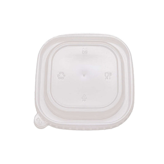 Eco-Packaging Lid for 16/22oz Bamboo Square Bowls - 300 Pack