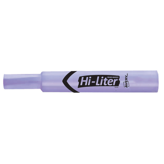 Avery Hi-Liter Surligneur à encre à base d'eau, pointe biseautée, violet fluorescent