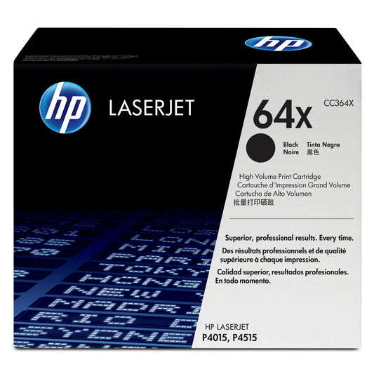 HP 64X Black Original LaserJet Toner Cartridge - High Yield (CC364X)