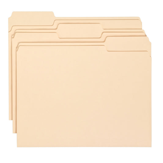 Chemises Smead - Onglet 1/3 - Lettre - Manille - Paquet de 100