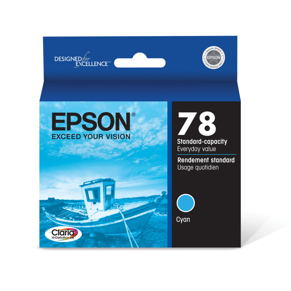Epson T078 Ink Cartridge - Standard Capacity - Cyan