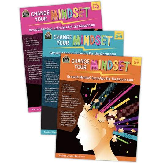 Change Your Mindset: Growth Mindset Activities Classroom Set, Paperback, 8.3"x10.8", Set of 3