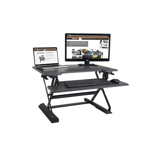 Victor High Rise Height Adjustable Standing Desk with Keyboard Tray (DCX710)