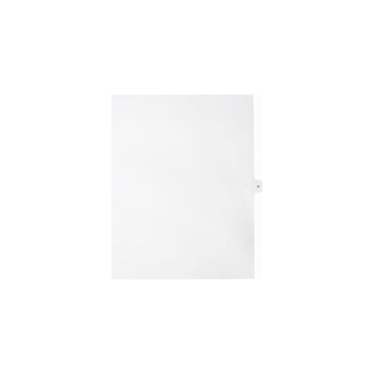 Onglets Sterling Alpha Singles, lettre H, blancs, format lettre, coupe 1/15e, paquet de 25