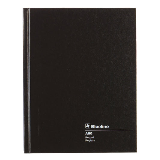 Carnet ligné Blueline - 9-1/4" x 7-1/4" - Noir - 144 pages