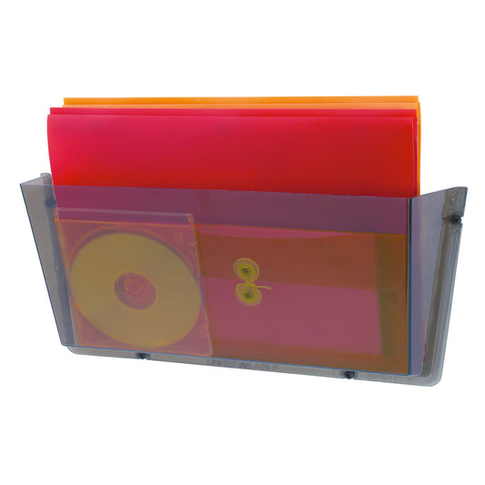 Pochette murale Staples - Plastique incassable - Format lettre - Fumée