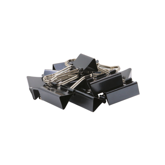 Pinces pliantes noires Westcott - 32 mm (1-1/4 po) - Paquet de 12