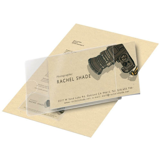 Self-Adhesive Business Card Pockets 2-3/8" X 3- 3/4", Pack of 20