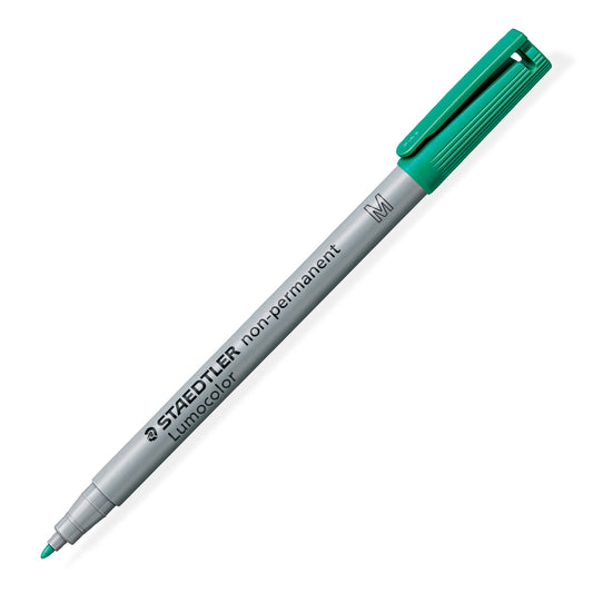 Marqueur Staedtler Lumocolor Dry Safe non permanent effaçable à l'eau - Pointe moyenne - Vert