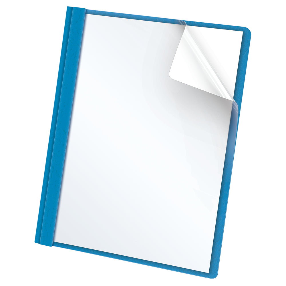 Oxford Clear Front Report Cover - Letter Size - Light Blue