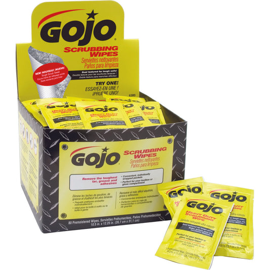 Lingettes récurantes individuelles GOJO - 80 unités - Paquet de 4