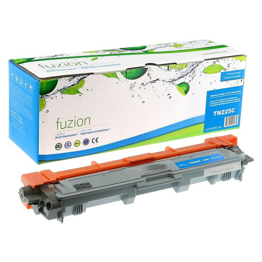fuzion Brother TN225C Compatible Toner Cartridge - High Yield - Cyan