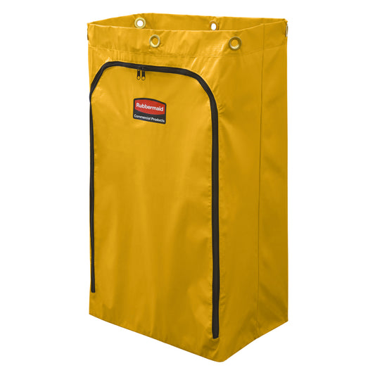 Rubbermaid Janitor Clean Cart Vinyl Bag - 24 Gallons - Yellow