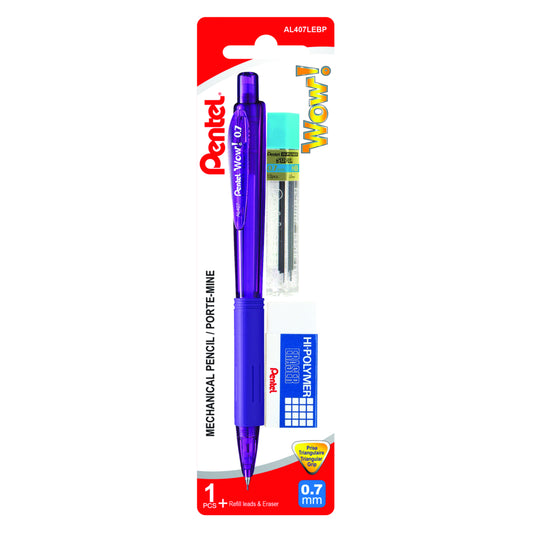 Pentel Wow! Sliding Sleeve Mechanical Pencil Back to School Set - 0.7mm - Assorted