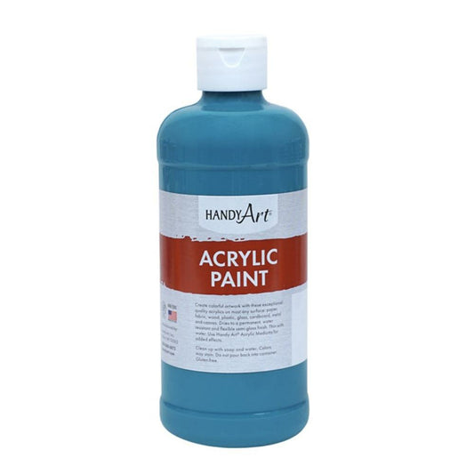 Handy Art Acrylic Paint, Turquoise, 473ml.