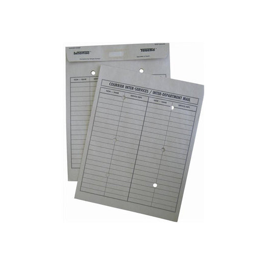 Supremex Inter-Tac Reusable Inter-Departmental Envelopes - 32lb. - 10" x 13" - Natural - 100 Pack