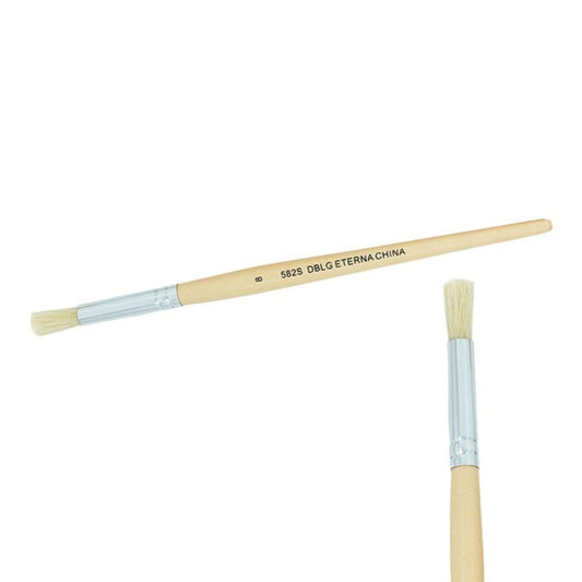 Eterna #582 Short Handle Round Paint Brush Size 8, 12/pkg