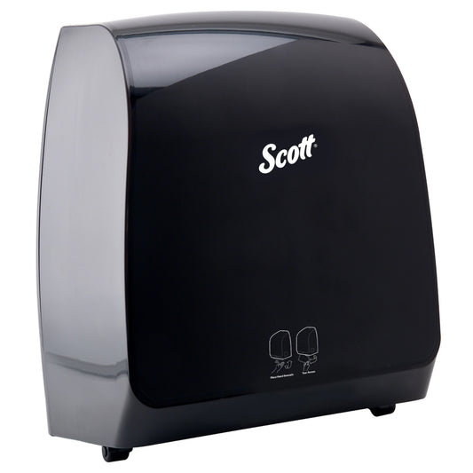 Scott Pro Automatic Hard Roll Towel Dispenser - for Blue Core Scott Pro Roll Towels - 12.66" x 16.44" x 9.18" - Black