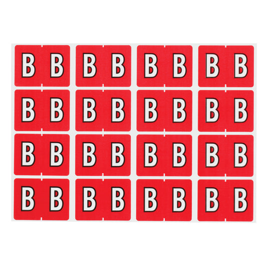 Étiquettes de classement Pendaflex AZ à onglets rouges - B - Paquet de 240