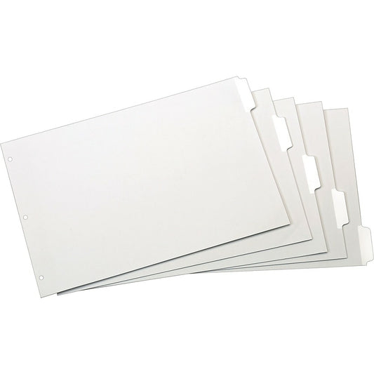 Intercalaires effaçables Cardinal - 5 onglets - Blanc