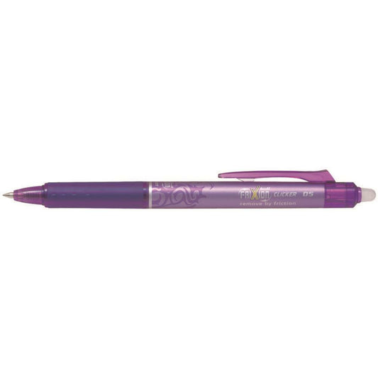 Pilot FriXion Clicker Retractable Erasable Gel Pen. 0,5 mm. Purple. 12/box