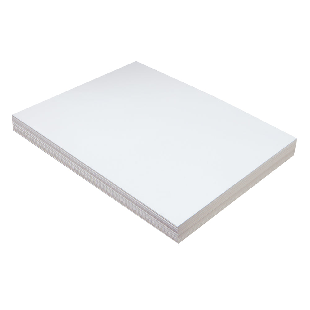 Carton d'étiquettes Pacon de grammage moyen, blanc, 22,9 cm x 30,5 cm, 100 feuilles/paquet